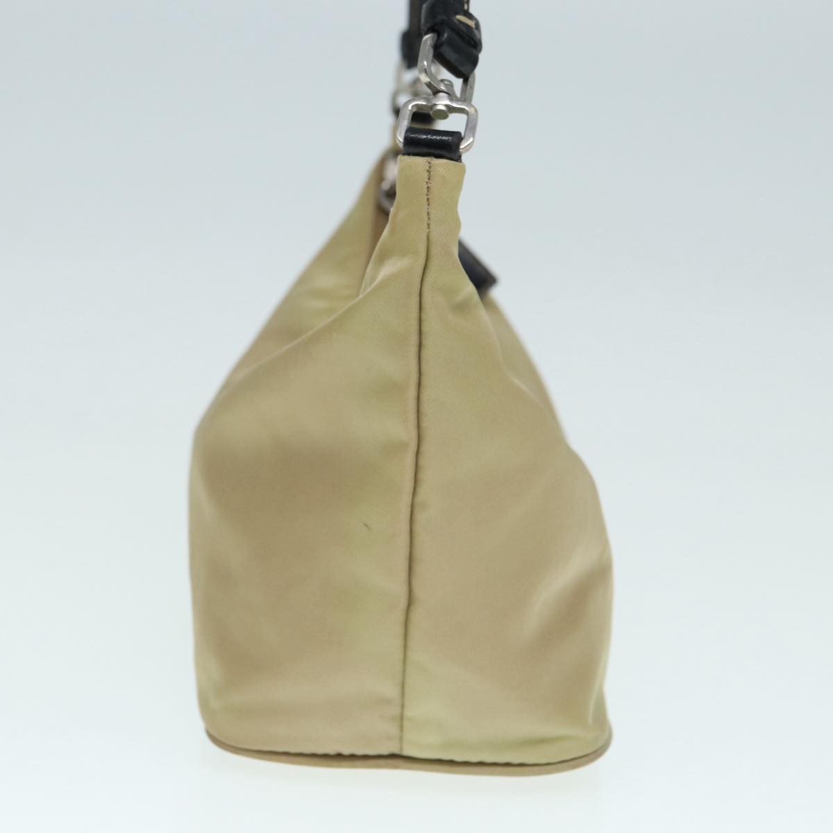 Luxury Prada Hand Bag Nylon Beige Silver black  bs17047