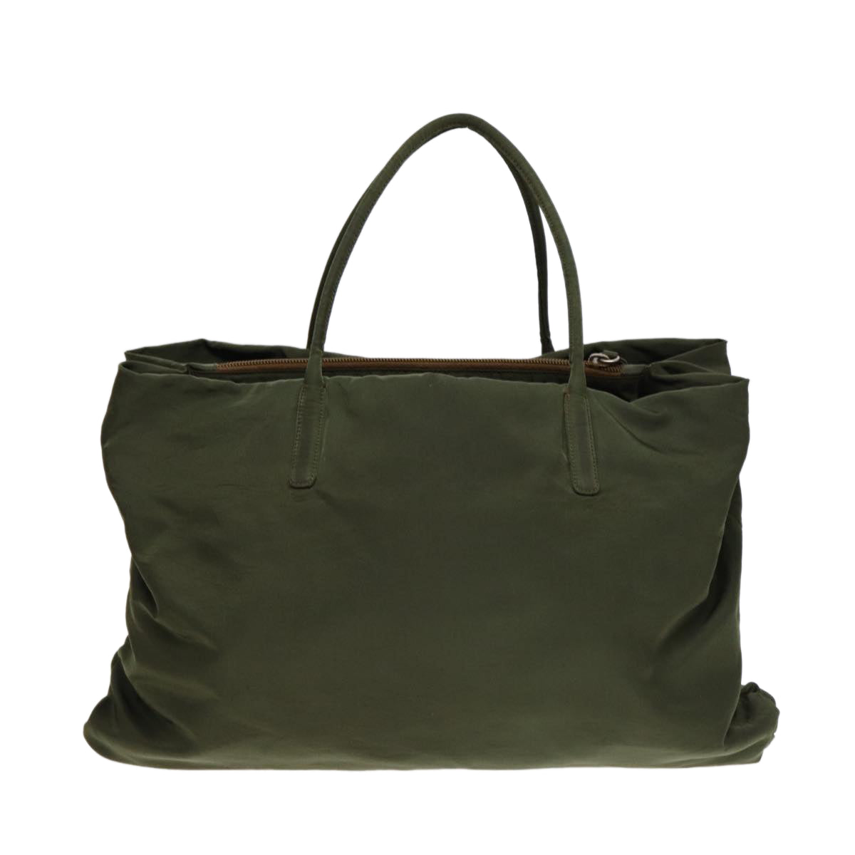 Luxury Prada Hand Bag Nylon Khaki Silver  bs17049