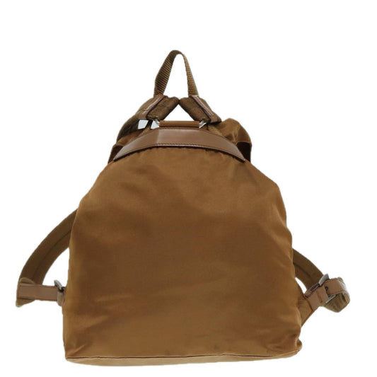 Luxury Prada Backpack Nylon Brown Silver  bs17051