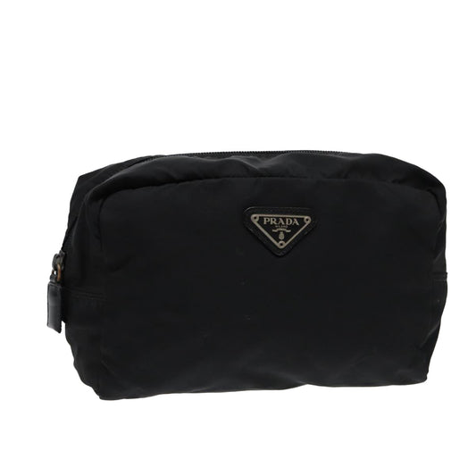 Luxury Prada Pouch Nylon Black Silver  bs17057