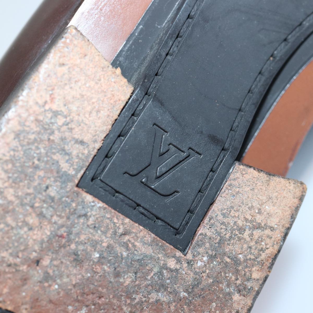 LOUIS VUITTON shoes Leather 7 Brown LV bs17139