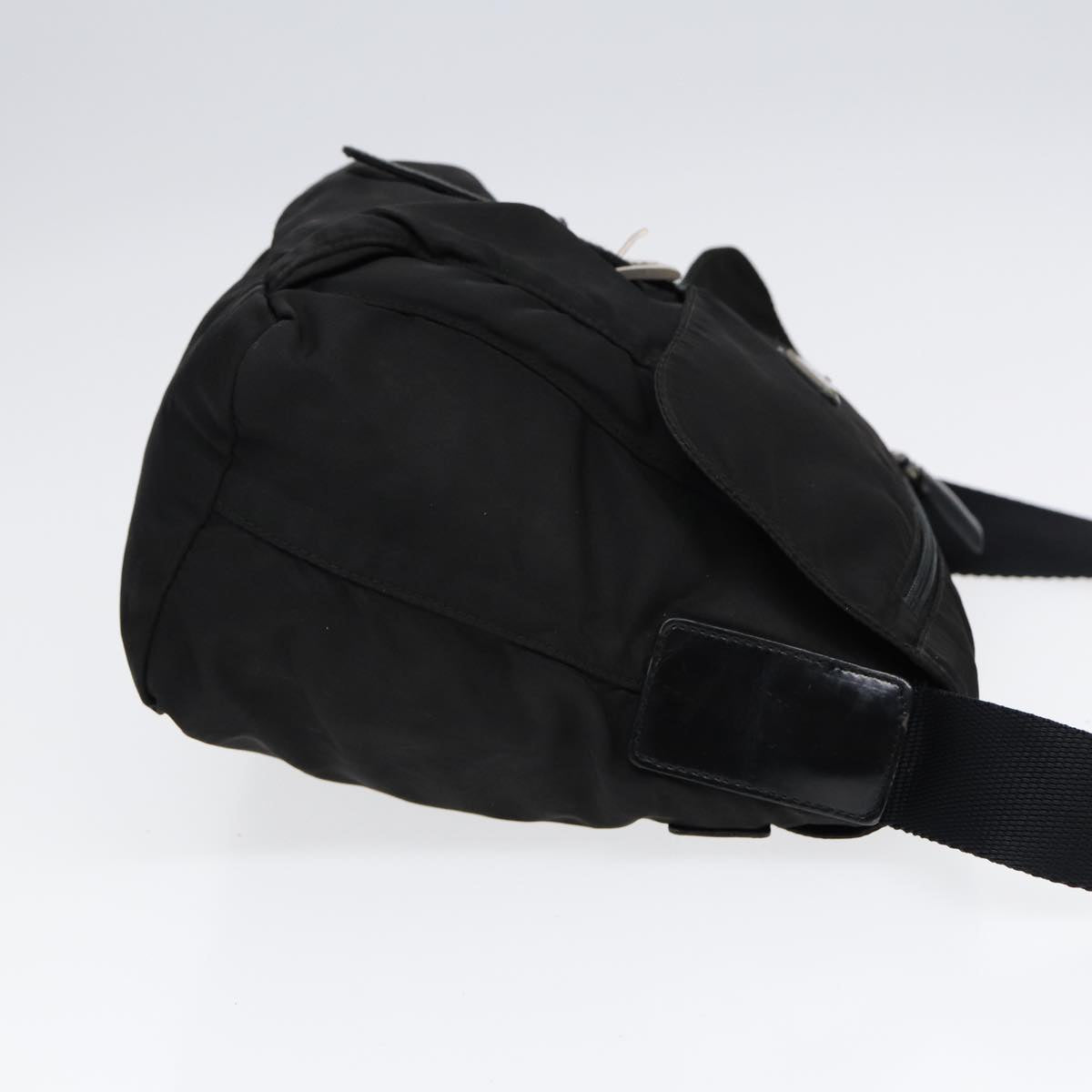 Luxury Prada Shoulder Bag Nylon Black Silver  bs17229