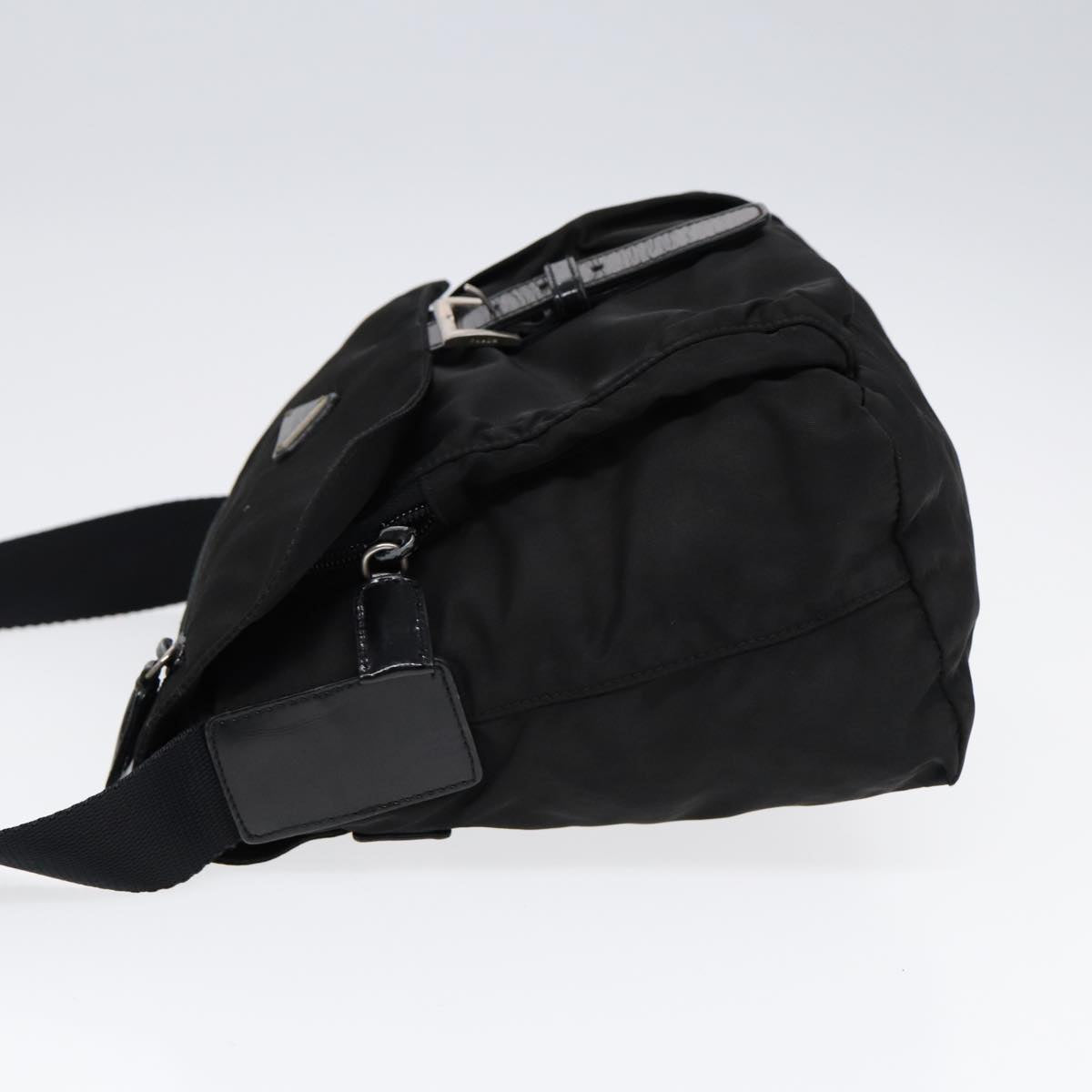 Luxury Prada Shoulder Bag Nylon Black Silver  bs17229