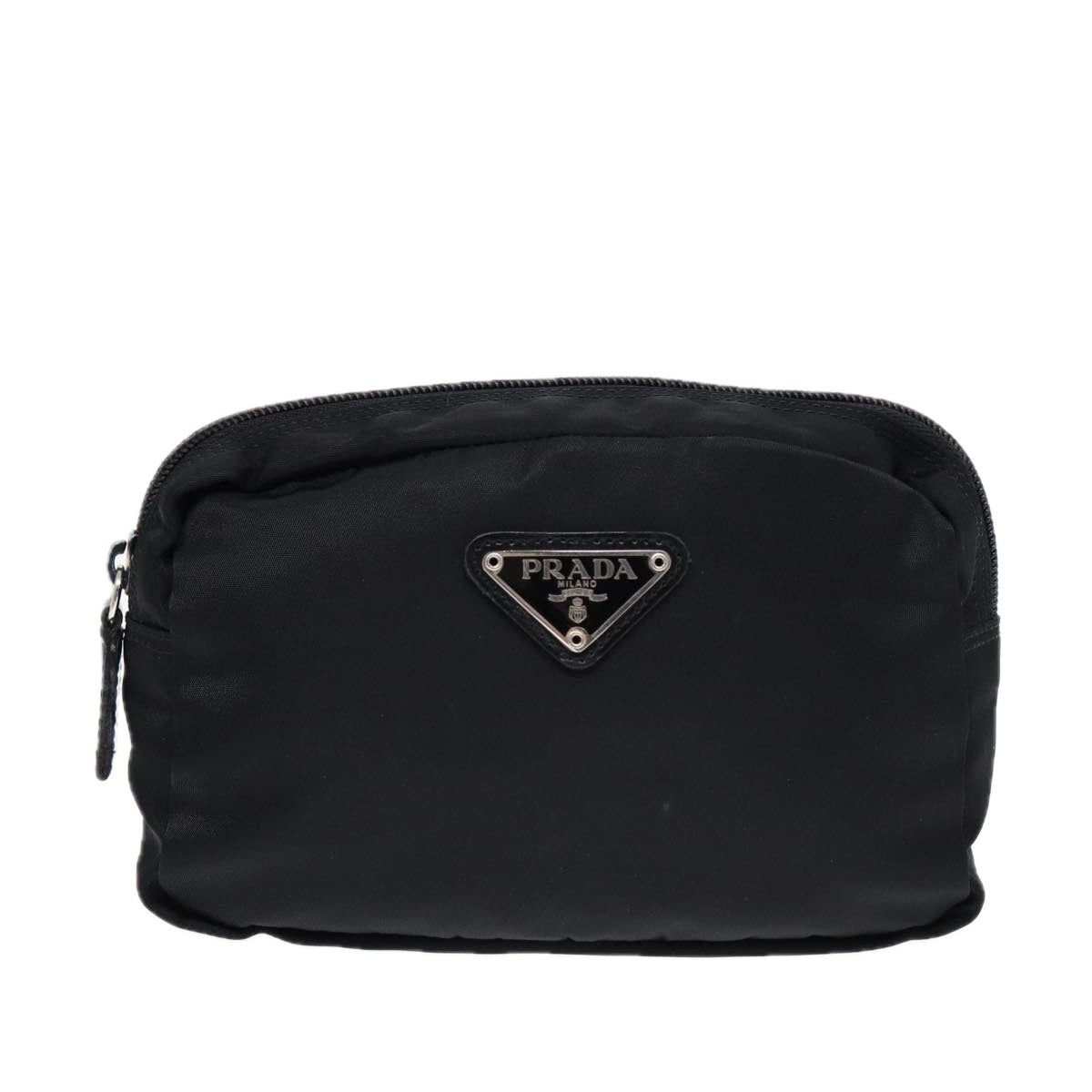 Luxury Prada Pouch Nylon Black Silver  bs17231
