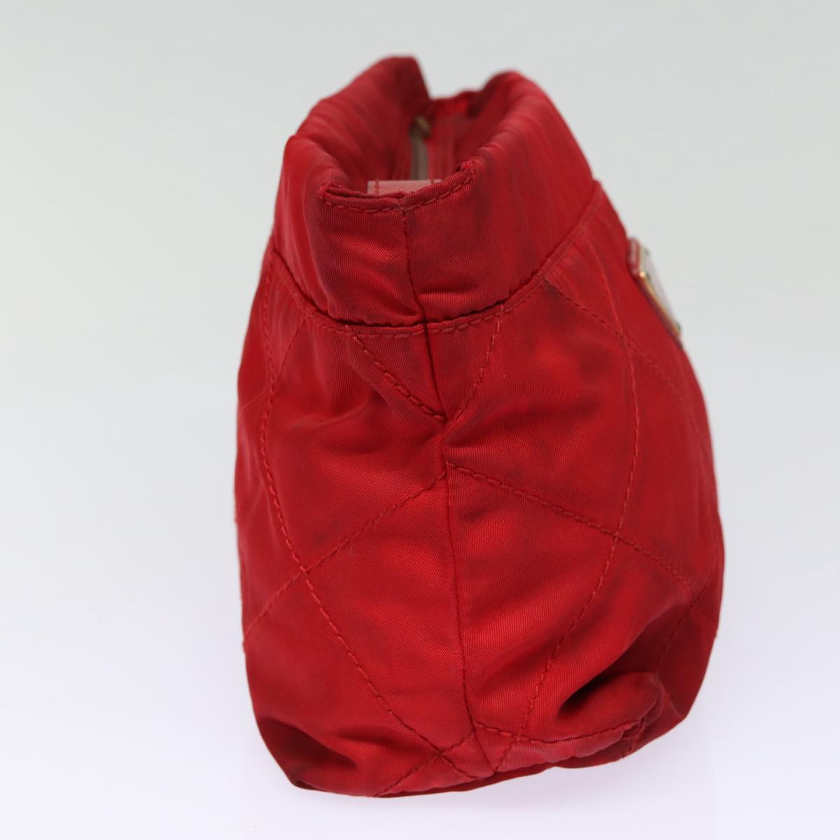 Luxury Prada Pouch Nylon Red Silver  bs17235