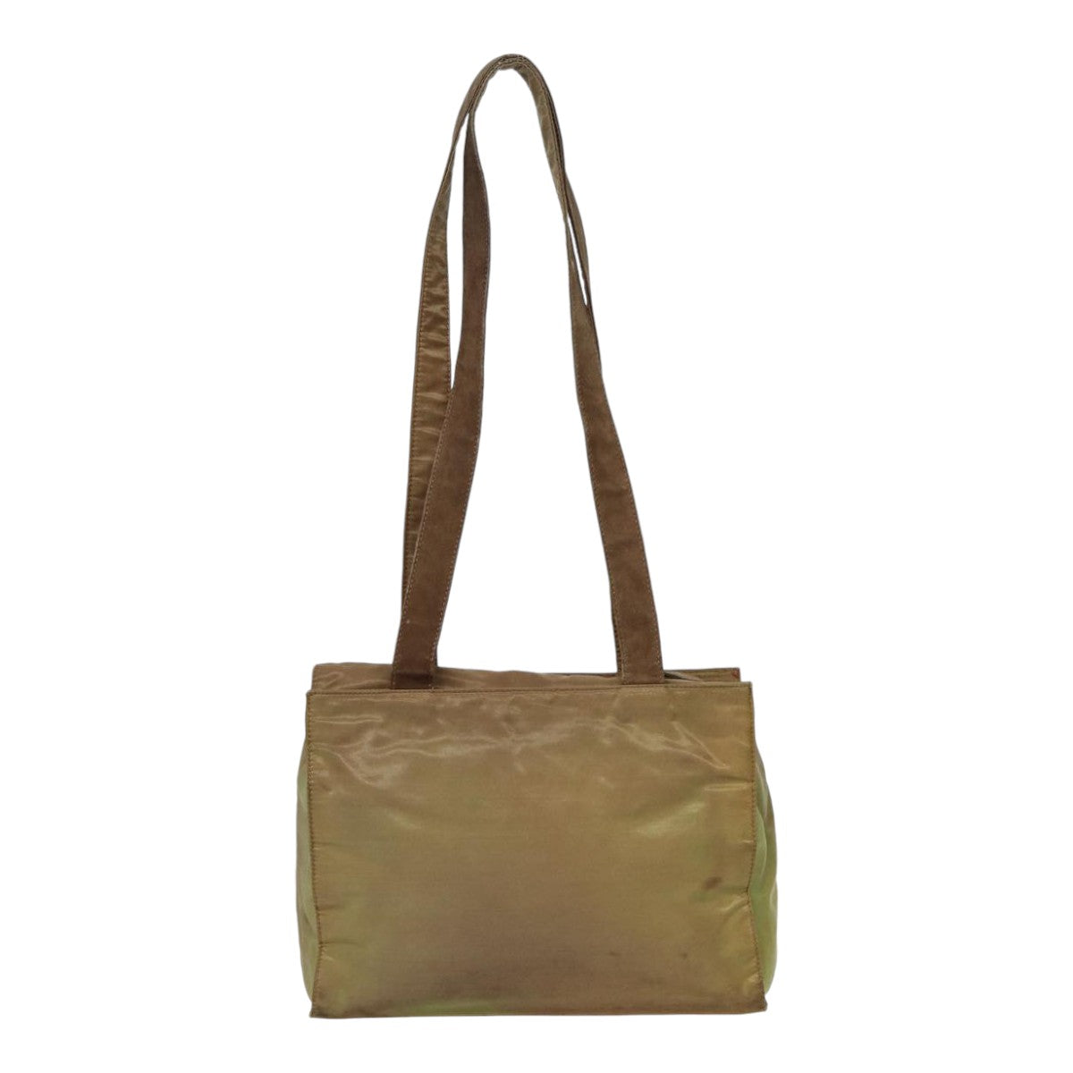 Luxury Prada Shoulder Bag Nylon Khaki Silver  bs17238