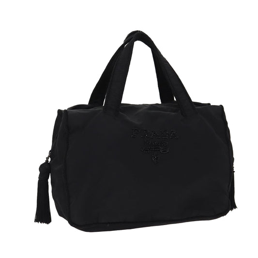 Luxury Prada Hand Bag Nylon Black Silver  bs17243