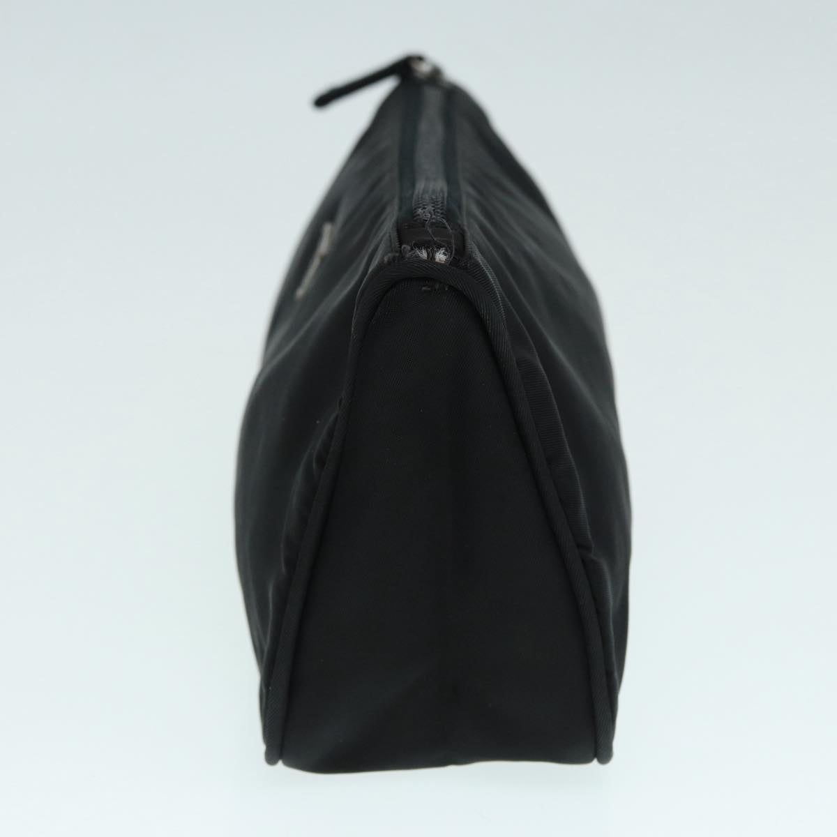Luxury Prada Accessory Pouch Nylon Black Silver  bs17261