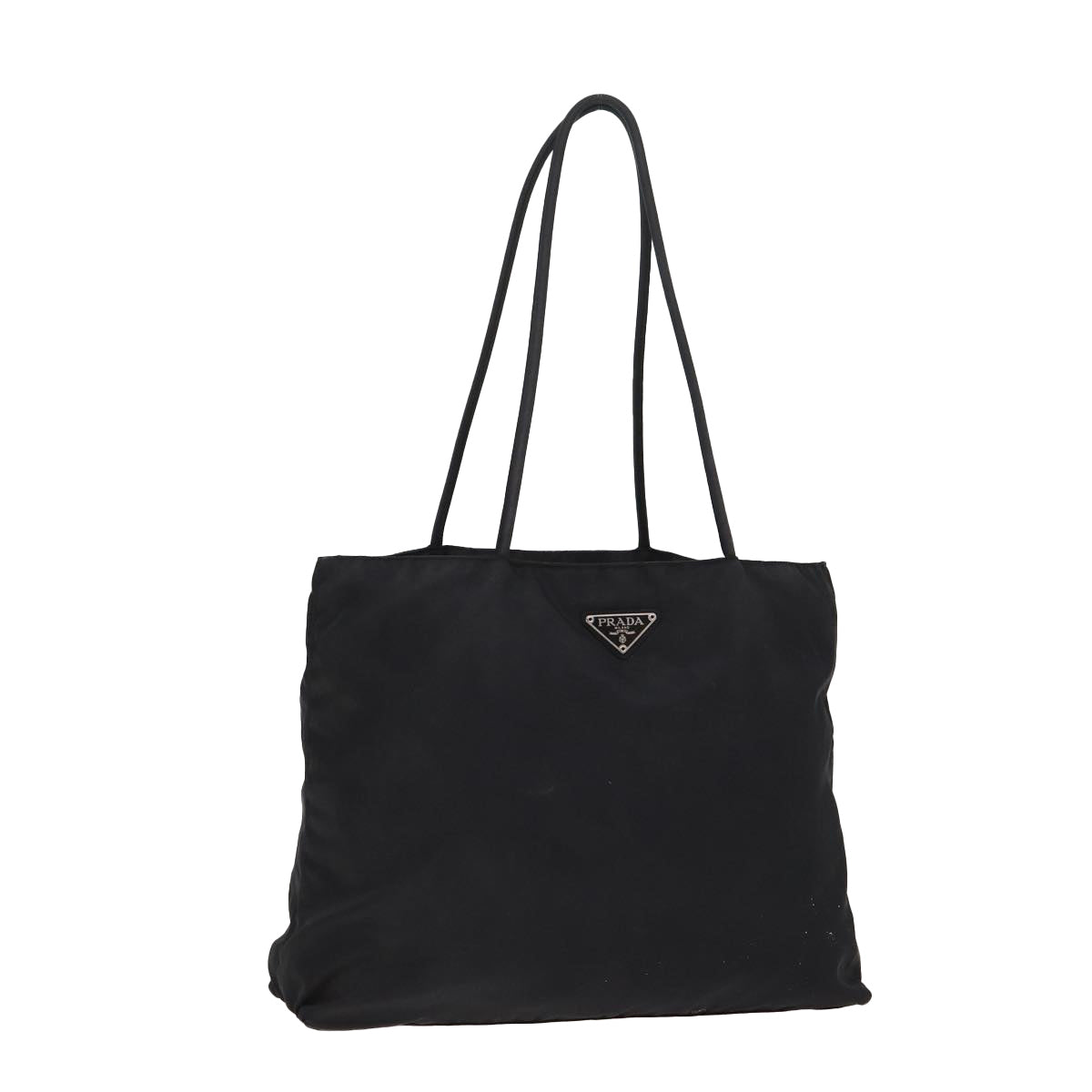 Luxury Prada Tote Bag Nylon Black Silver  bs17338