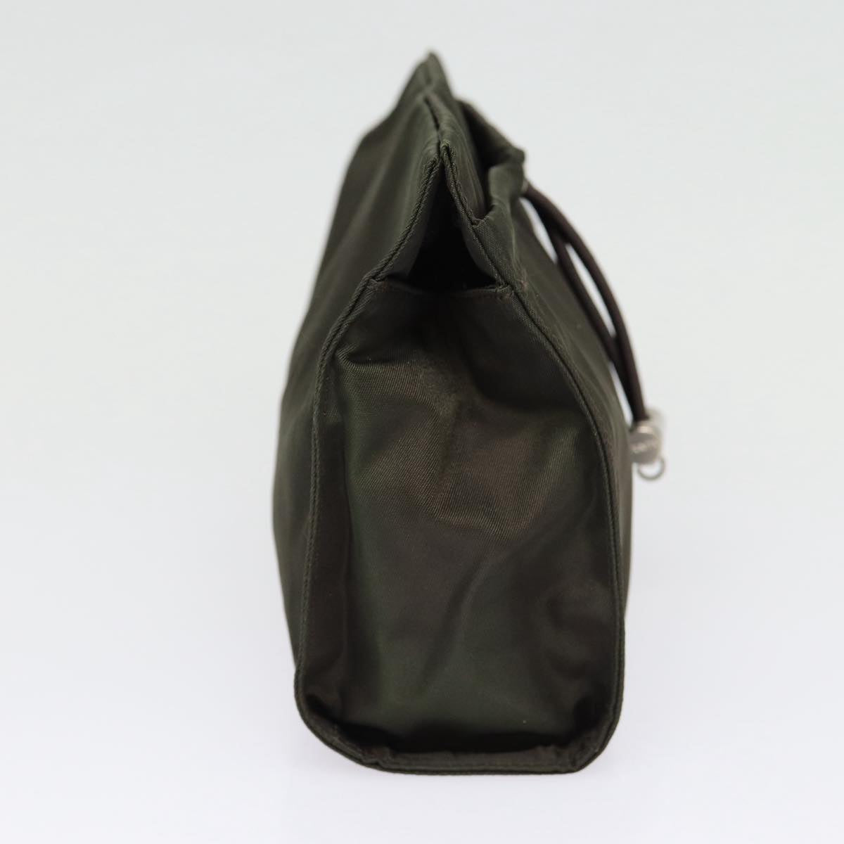 Luxury Prada Pouch Nylon Khaki Silver  bs17339