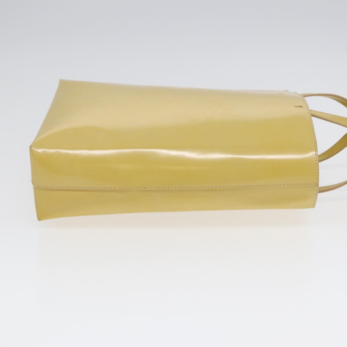 Luxury Prada Hand Bag Enamel Yellow Silver  bs17418