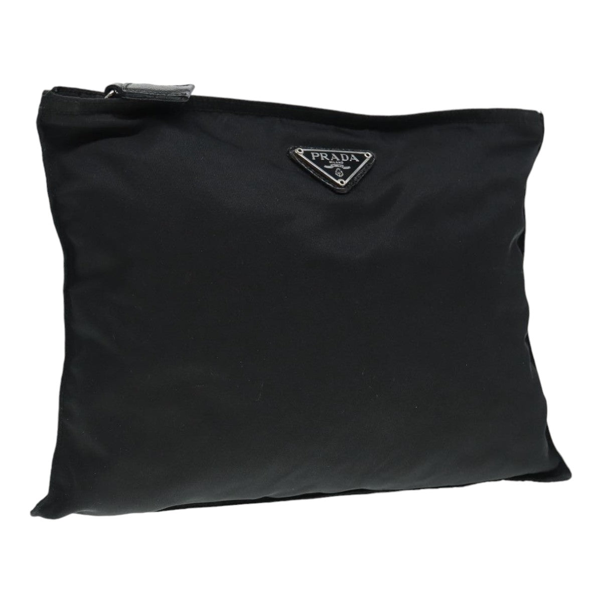 Luxury Prada Pouch Nylon Black Silver  bs17444