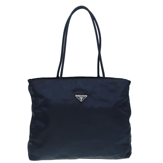 Luxury Prada Tote Bag Nylon Black Silver  bs17445