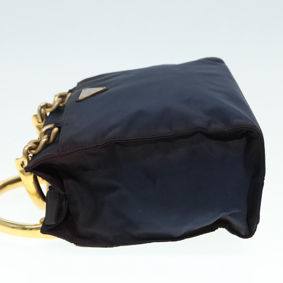 Luxury Prada Hand Bag Nylon Navy Gold  bs17517