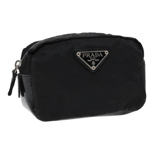 Luxury Prada Pouch Nylon Black Silver  bs17569