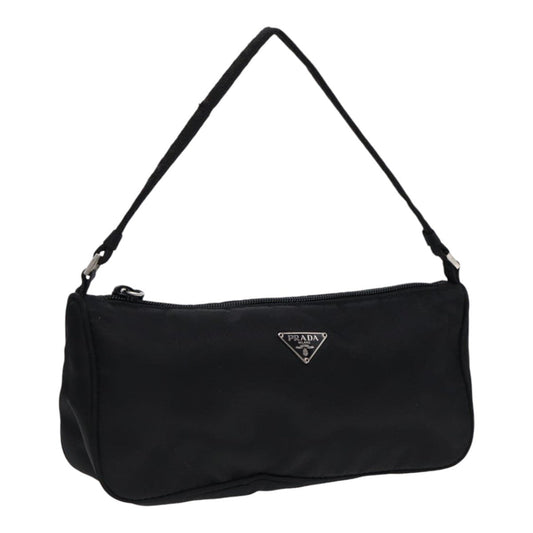 Luxury Prada Accessory Pouch Nylon Black Silver  bs17570