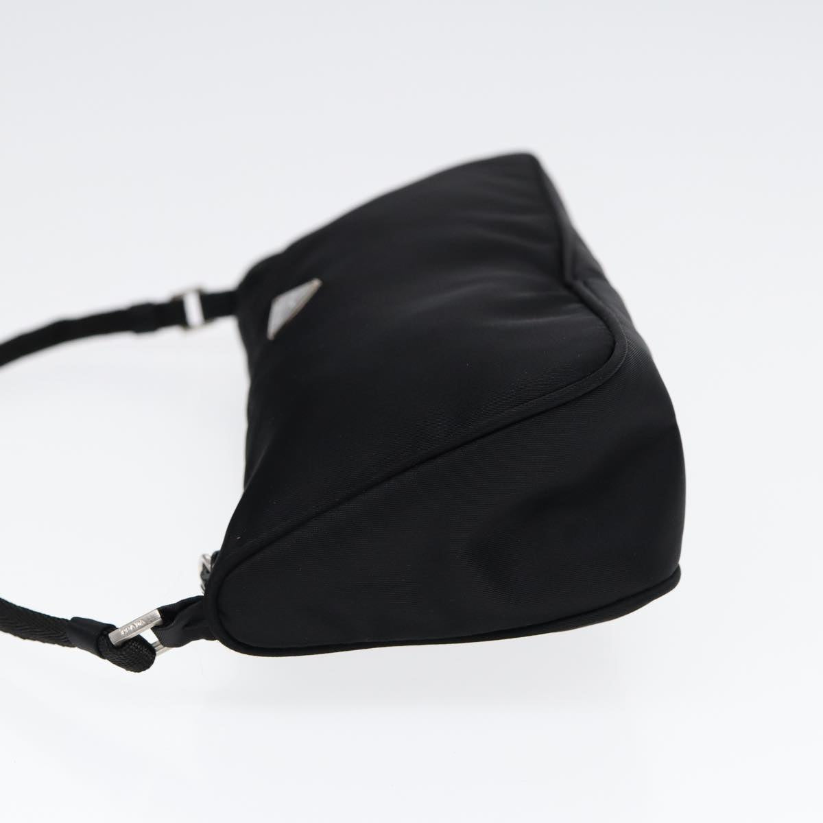 Luxury Prada Accessory Pouch Nylon Black Silver  bs17570