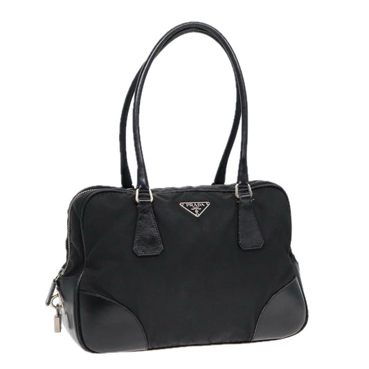 Luxury Prada Hand Bag Nylon Black Silver  bs17572