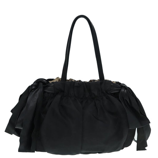 Luxury Prada Hand Bag Nylon Black Gold  bs17580