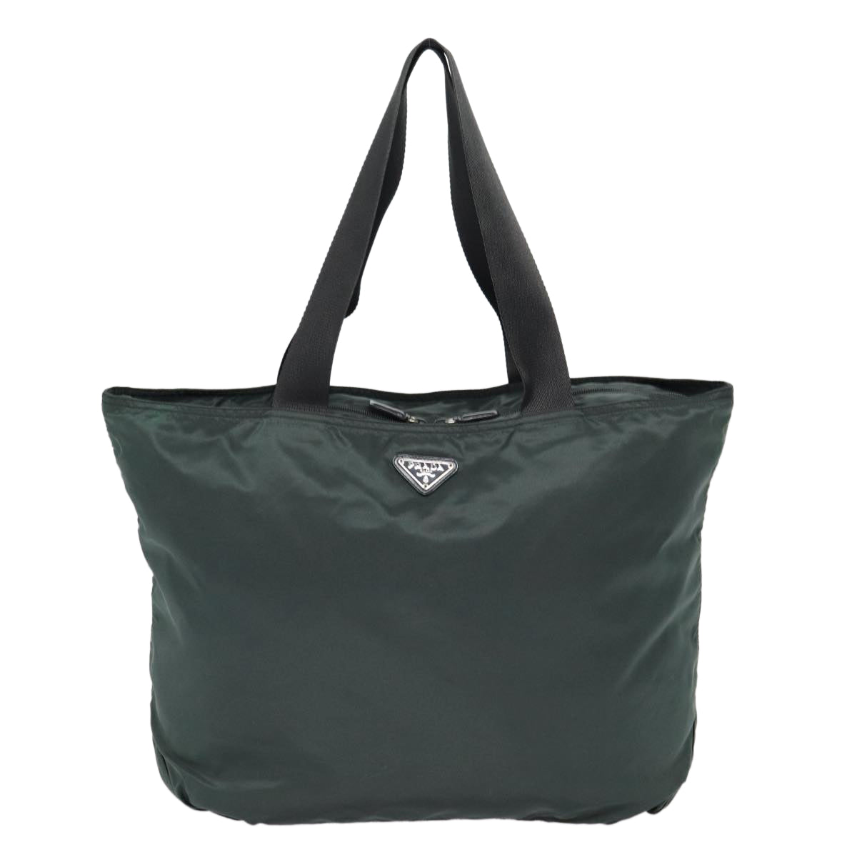 Luxury Prada Tote Bag Nylon Green Silver  bs17581