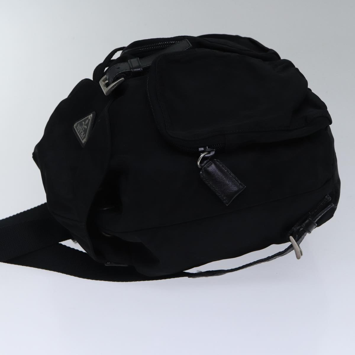 Luxury Prada Backpack Nylon Black Silver  bs17598