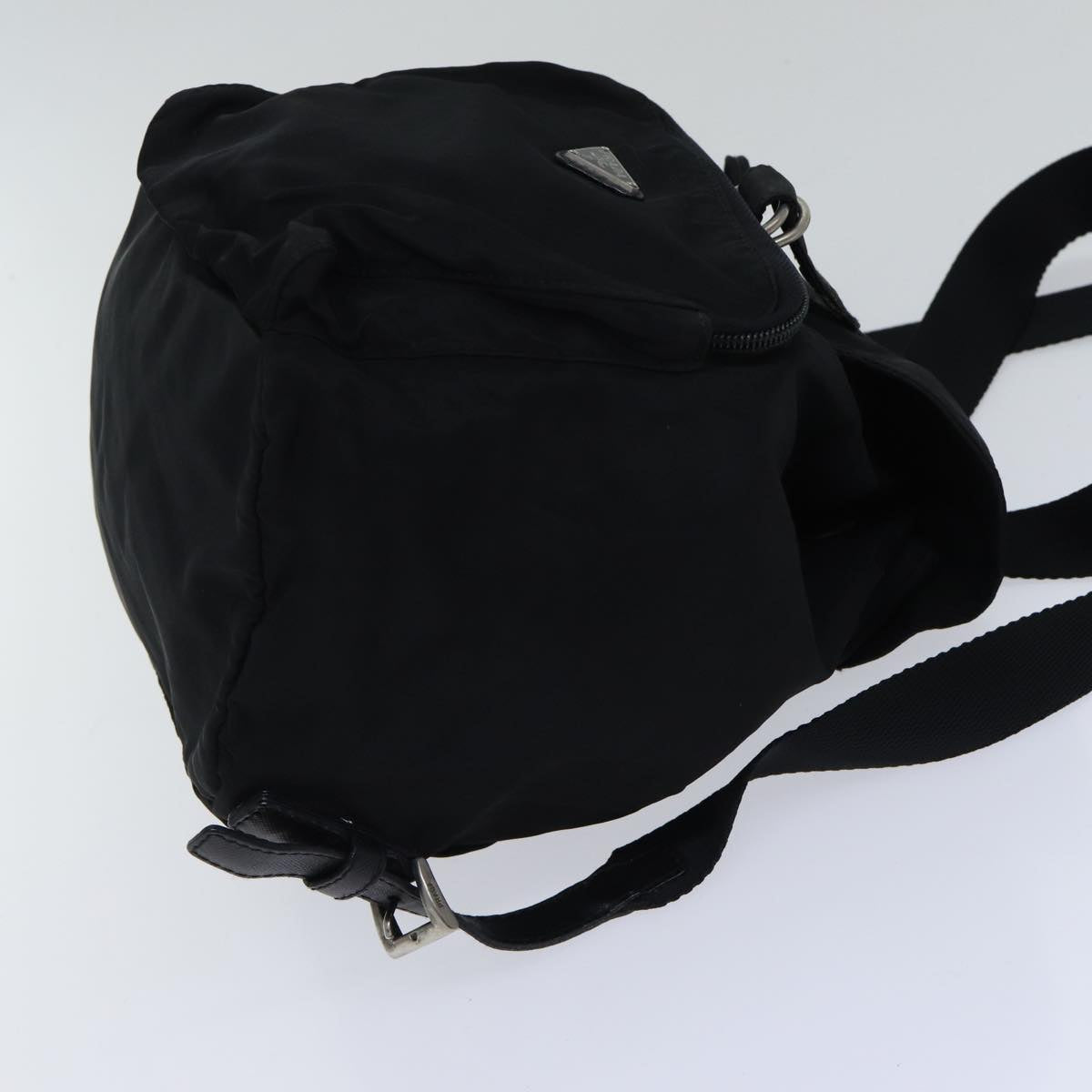 Luxury Prada Backpack Nylon Black Silver  bs17599