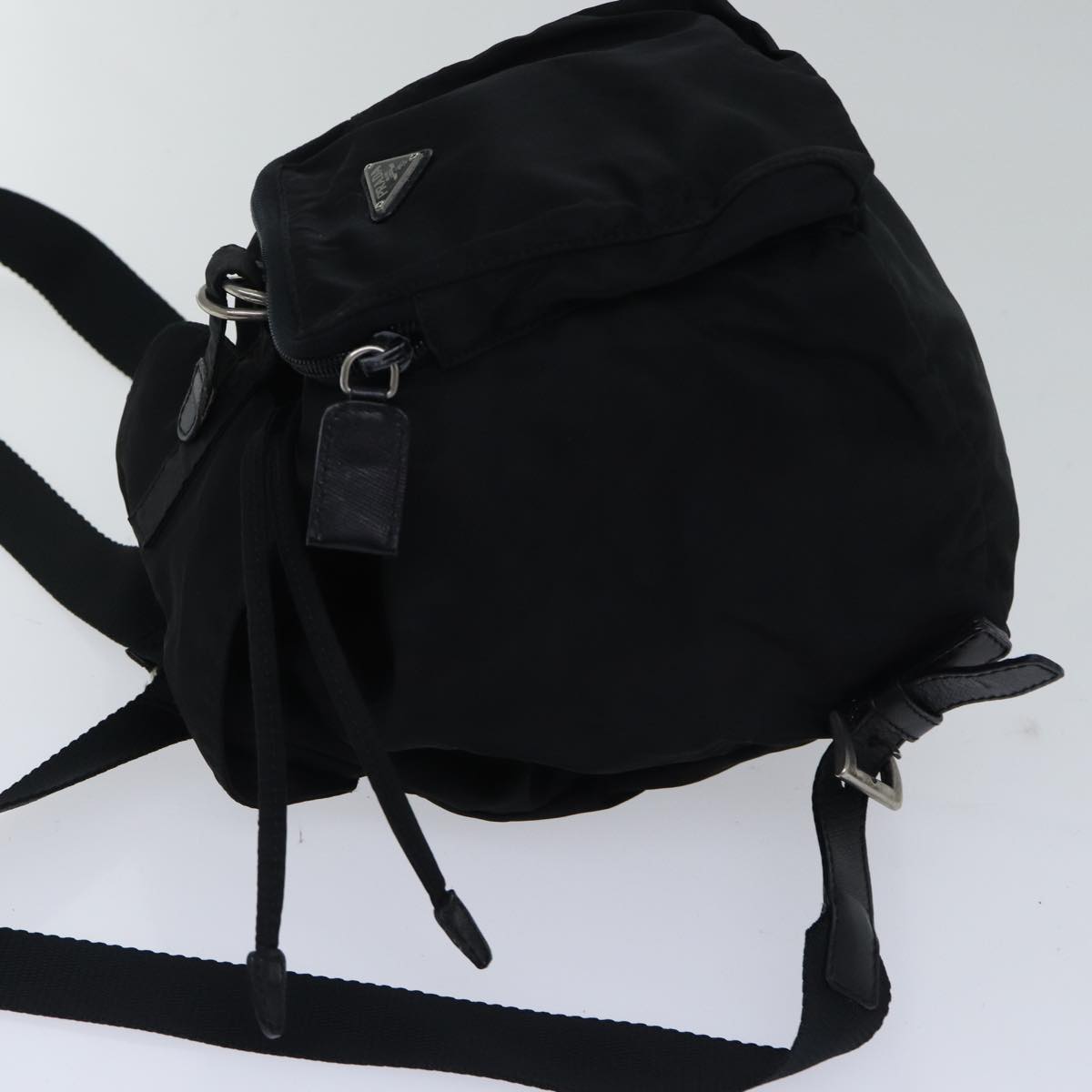 Luxury Prada Backpack Nylon Black Silver  bs17599