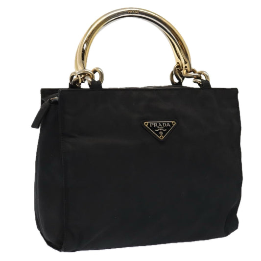 Luxury Prada Hand Bag Nylon Black Gold  bs17601