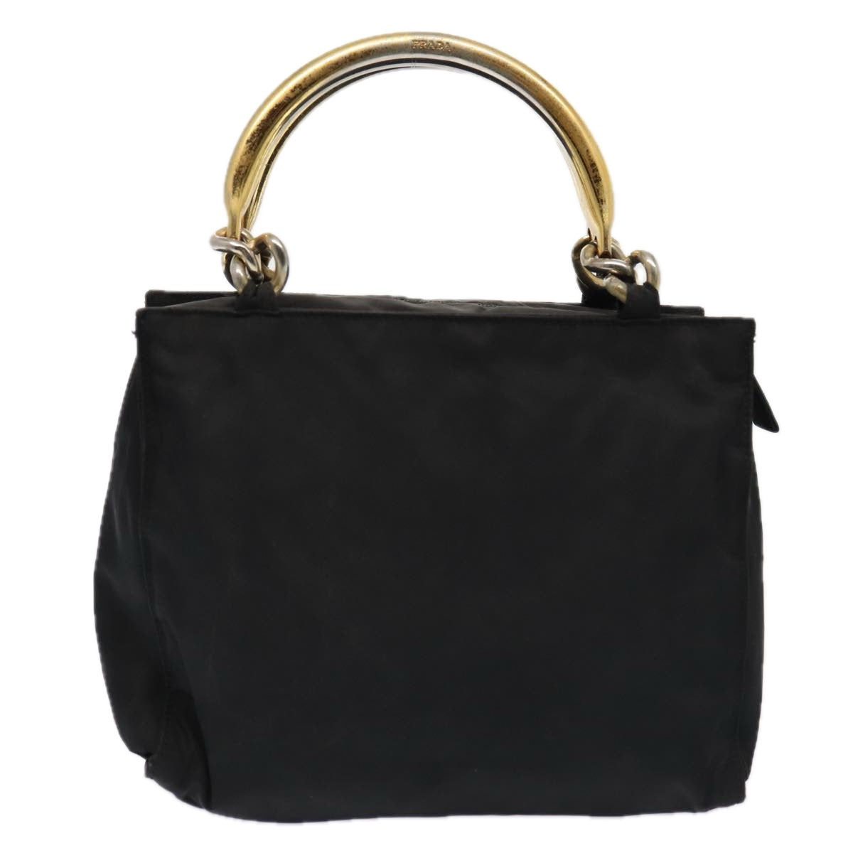 Luxury Prada Hand Bag Nylon Black Gold  bs17601
