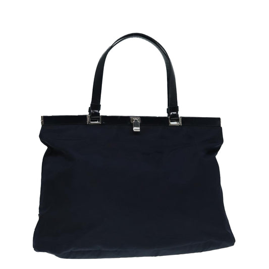 Luxury Prada Hand Bag Nylon Navy Silver  bs17602