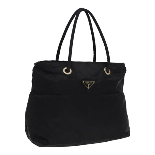 Luxury Prada Hand Bag Nylon Black Gold  bs17605