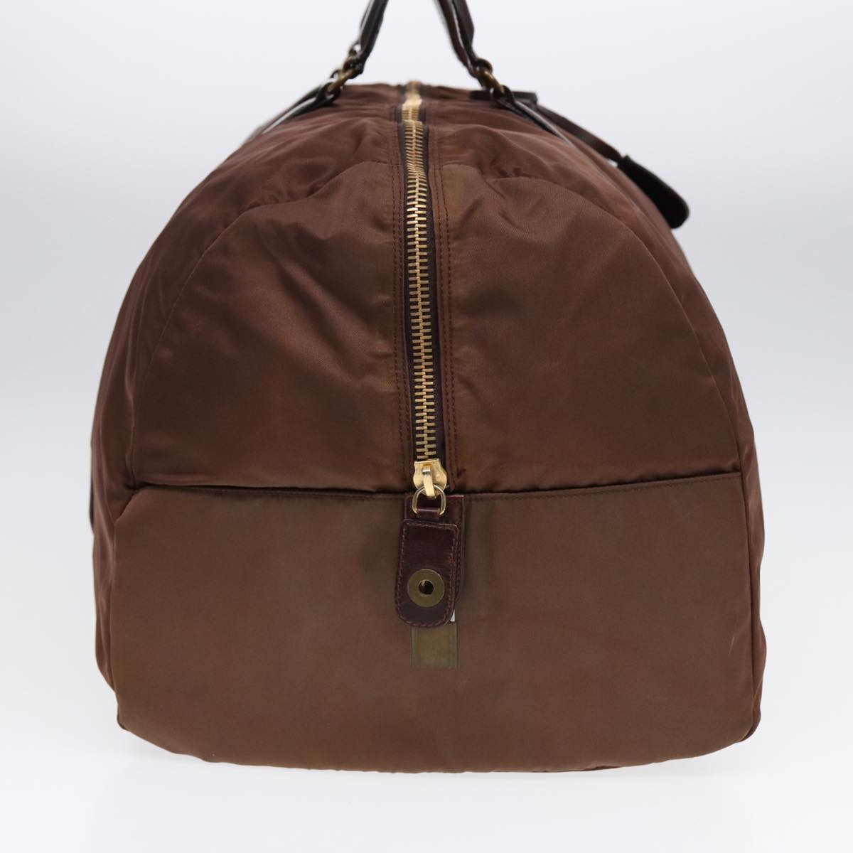 Luxury Prada Boston Bag Nylon Gold Brown  bs17606