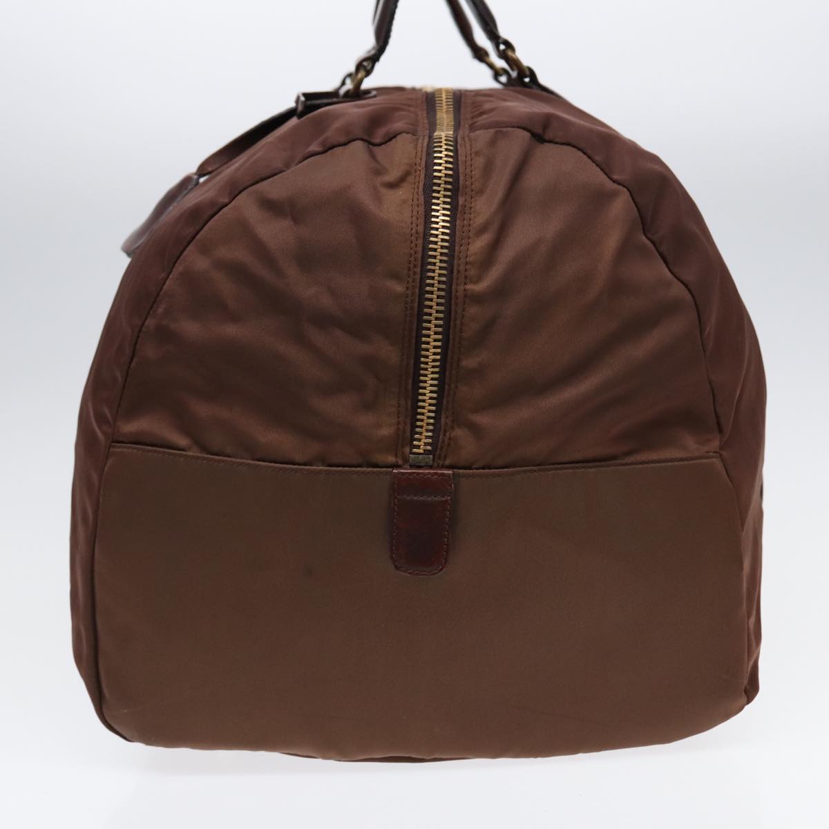 Luxury Prada Boston Bag Nylon Gold Brown  bs17606