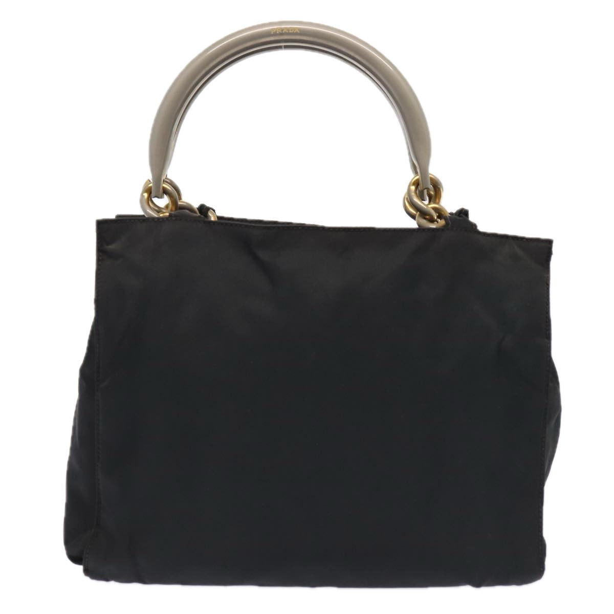 Luxury Prada Hand Bag Nylon Black Gold  bs17641
