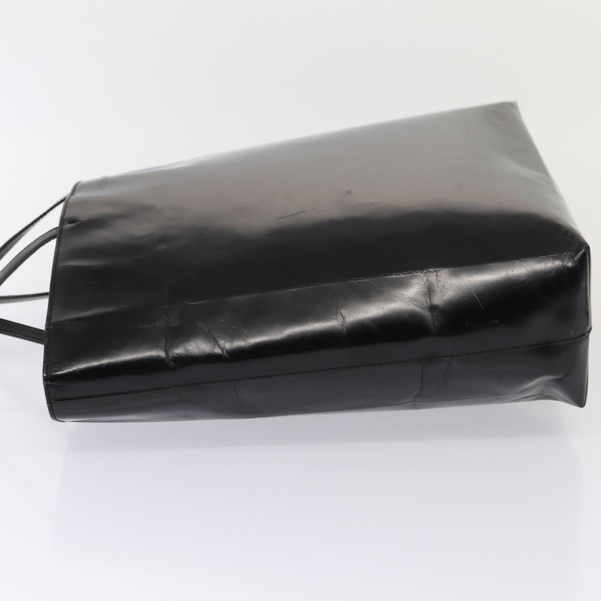 Luxury Prada Hand Bag Patent leather Black Silver  bs17646