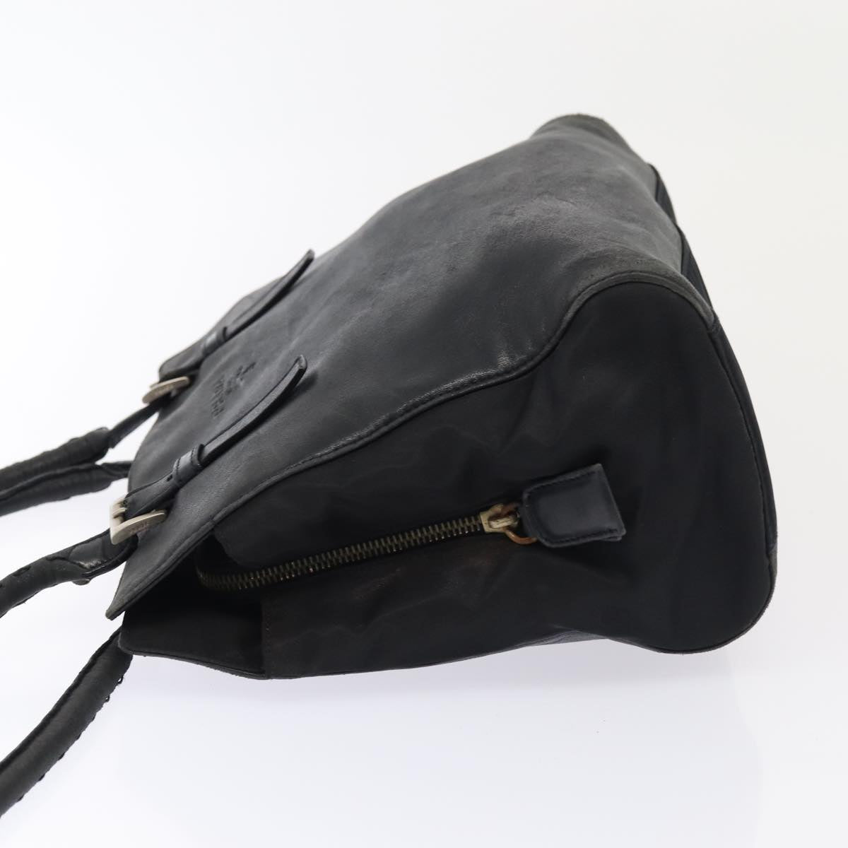 Luxury Prada Shoulder Bag Leather Black Silver  bs17651