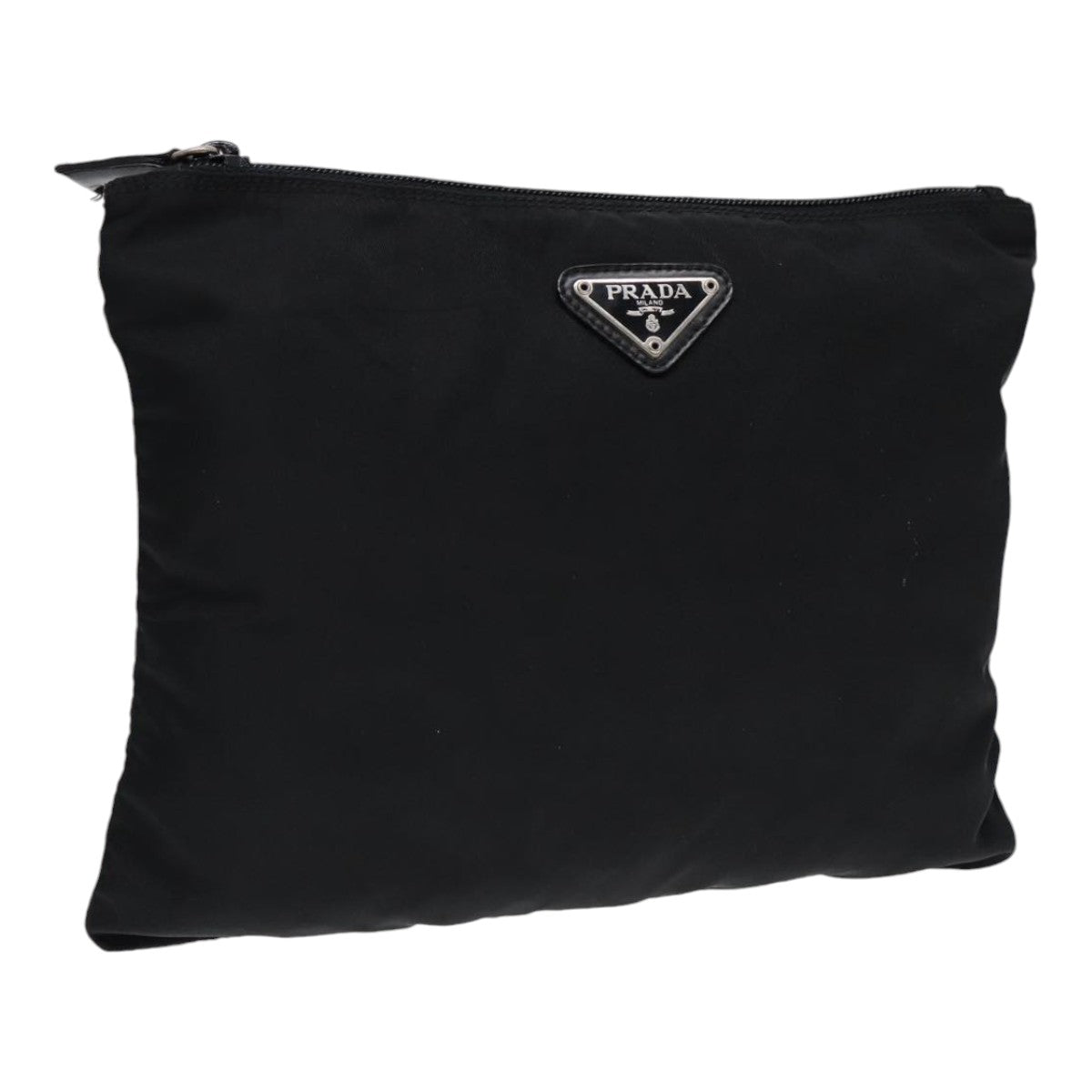 Luxury Prada Pouch Nylon Black Silver  bs17654