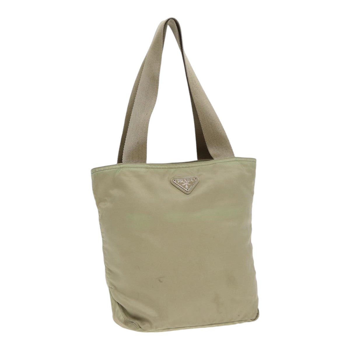 Luxury Prada Tote Bag Nylon Beige Silver  bs17670