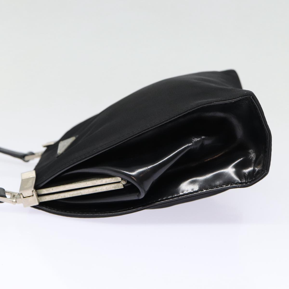 Luxury Prada Shoulder Bag Nylon Black Silver  bs17672