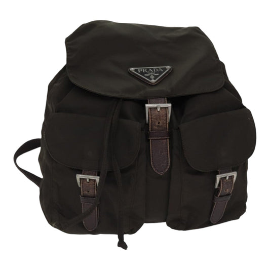 Luxury Prada Backpack Nylon Silver Brown  bs17718