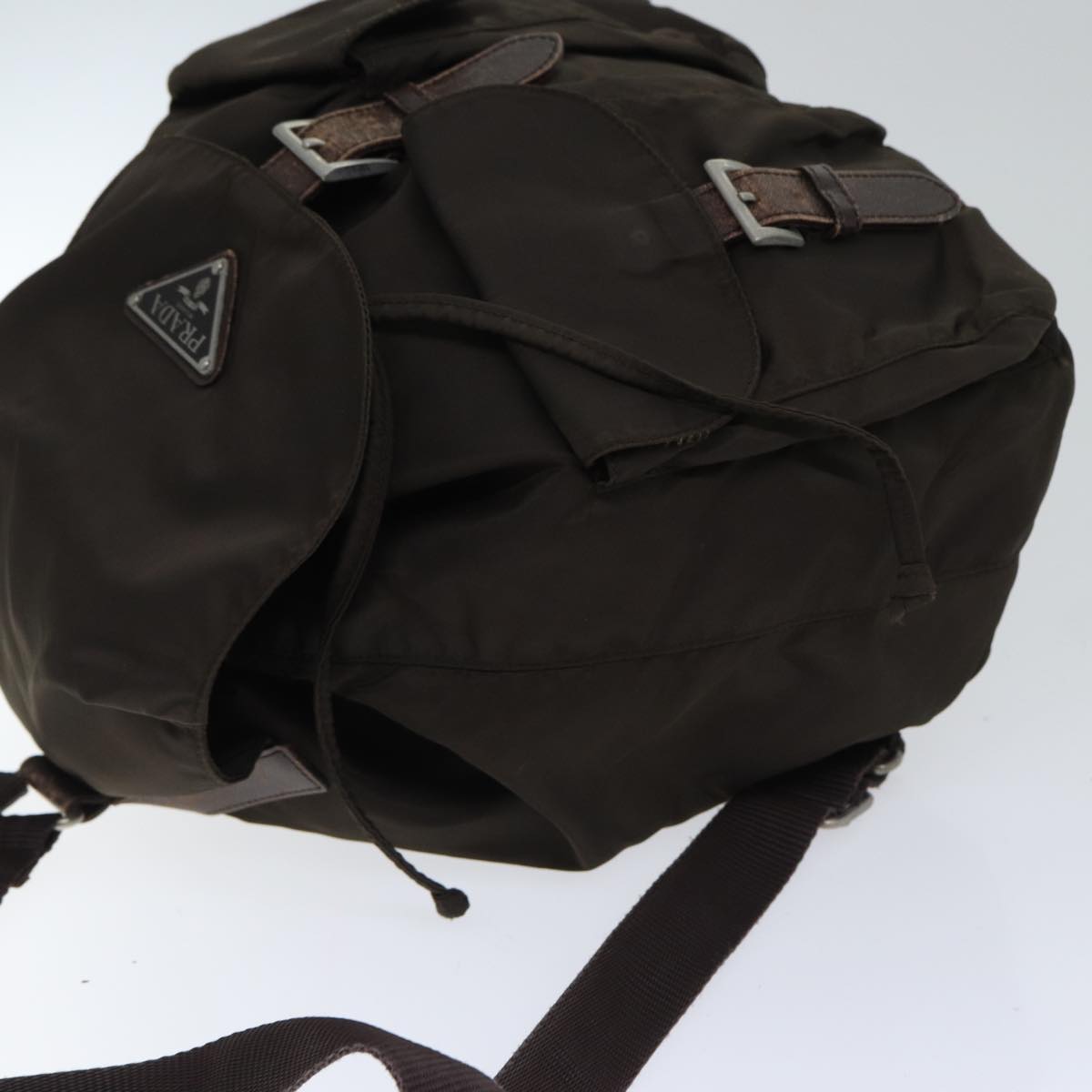 Luxury Prada Backpack Nylon Silver Brown  bs17718