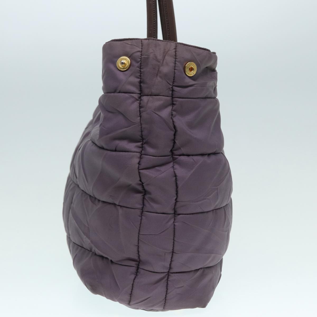 Luxury Prada Hand Bag Nylon 2way Purple Gold  bs17721