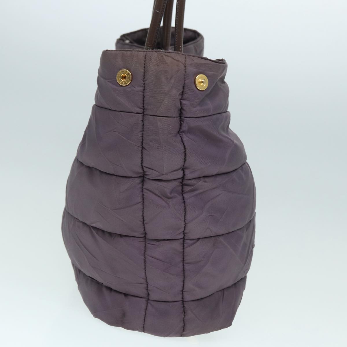 Luxury Prada Hand Bag Nylon 2way Purple Gold  bs17721