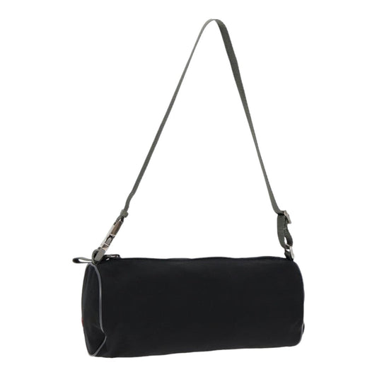 Luxury Prada Sports Shoulder Bag Nylon Black Silver  bs17726