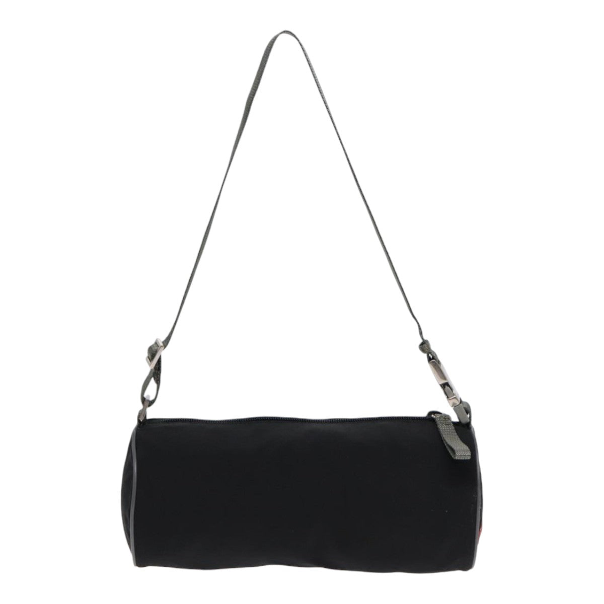 Luxury Prada Sports Shoulder Bag Nylon Black Silver  bs17726
