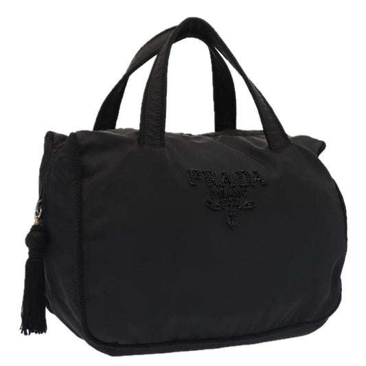 Luxury Prada Hand Bag Nylon Black Silver  bs17749
