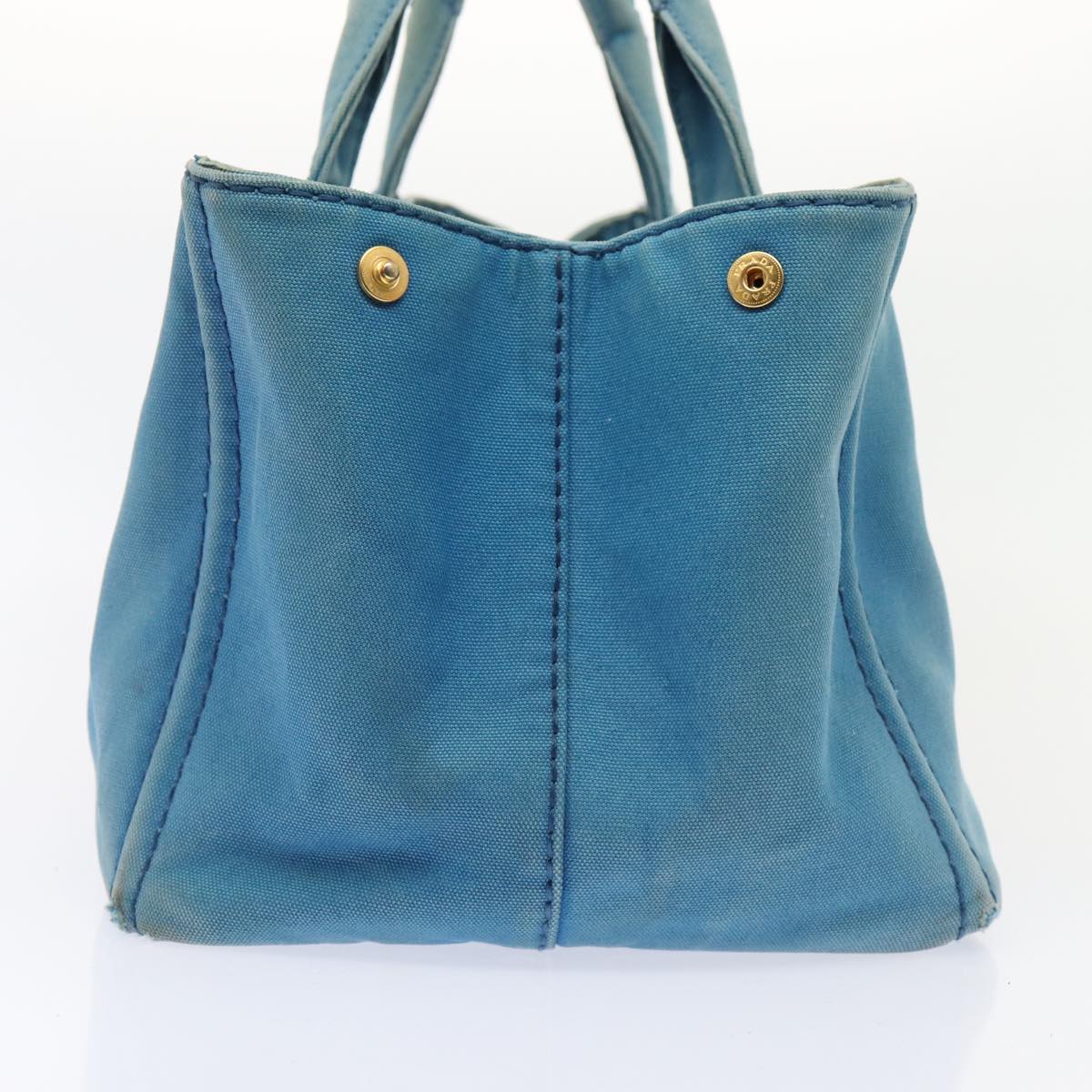 Luxury Prada Canapa GM Hand Bag Canvas Blue Gold  bs17750