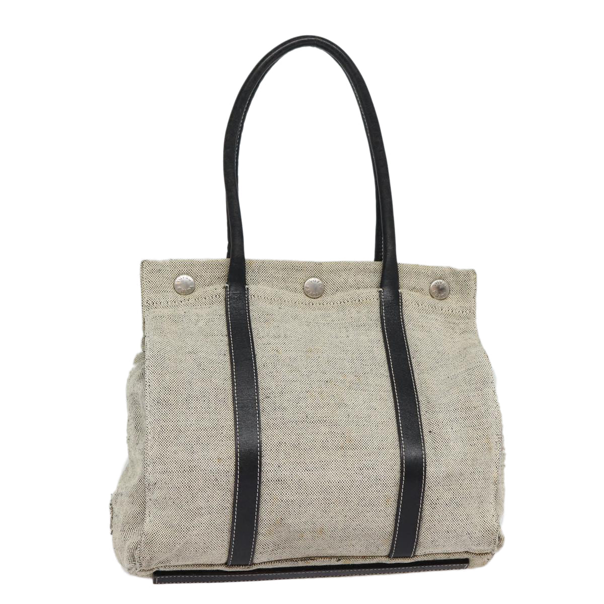 Luxury Prada Tote Bag Canvas Gray Silver  bs17752