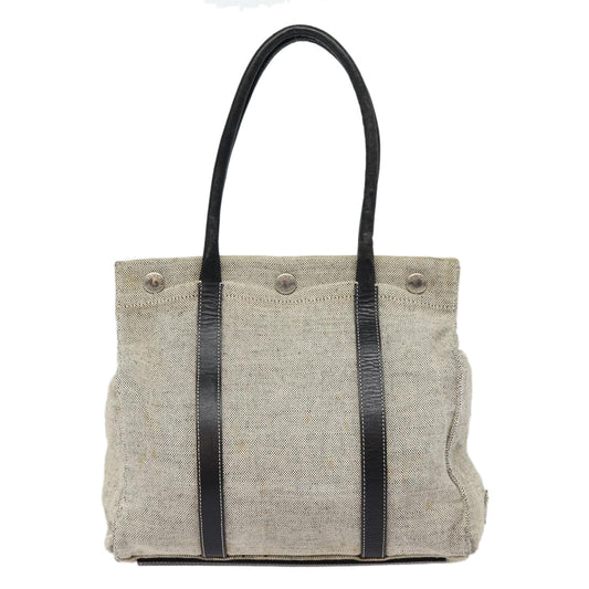 Luxury Prada Tote Bag Canvas Gray Silver  bs17752