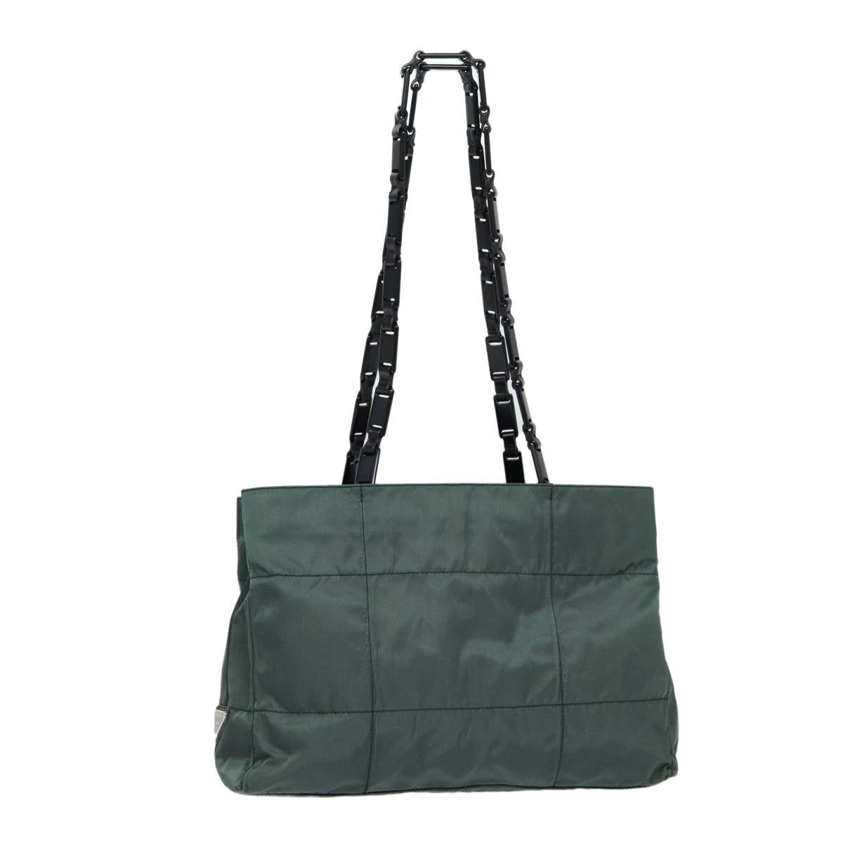 Luxury Prada Shoulder Bag Nylon Green Silver  bs17753
